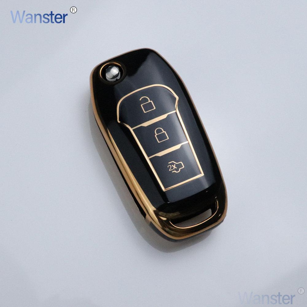 

Tpu Car Flip Key Case Fob Cover Shell For Ford Figo Mondeo 5 Ecosport Fiesta Mk8 Everest Ranger Fusion Kuga Escort F150