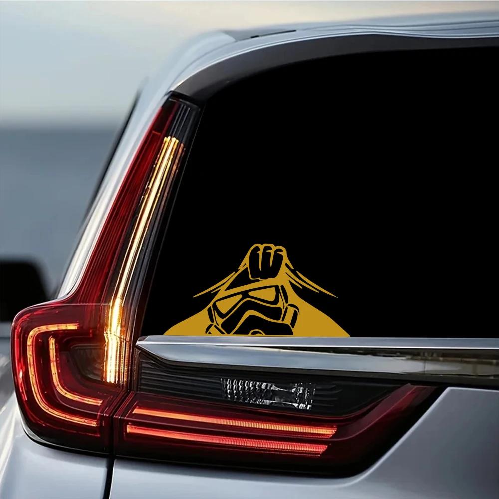 Stormtrooper Peeking Decal Sticker Easy To Apply On Laptop Car Truck Boat Trailer Decor Window Laptop Notebook Stickers Decal