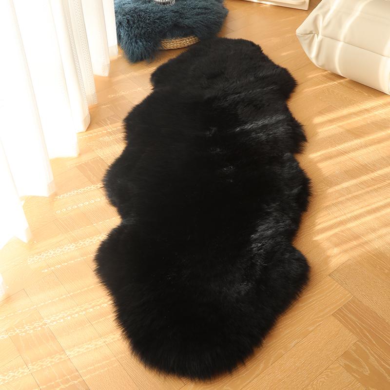 Langer Streifen Teppich Flauschig Weich Kunstfell Plüsch Schlafzimmer Nachttisch Teppiche Mädchenzimmer Weiß Wohnkultur Teppiche Pelziger Stuhl Kissen