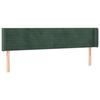 VidaXL Headboard with Ears Dark Green 203x16x78-88 Cm Velvet3118977