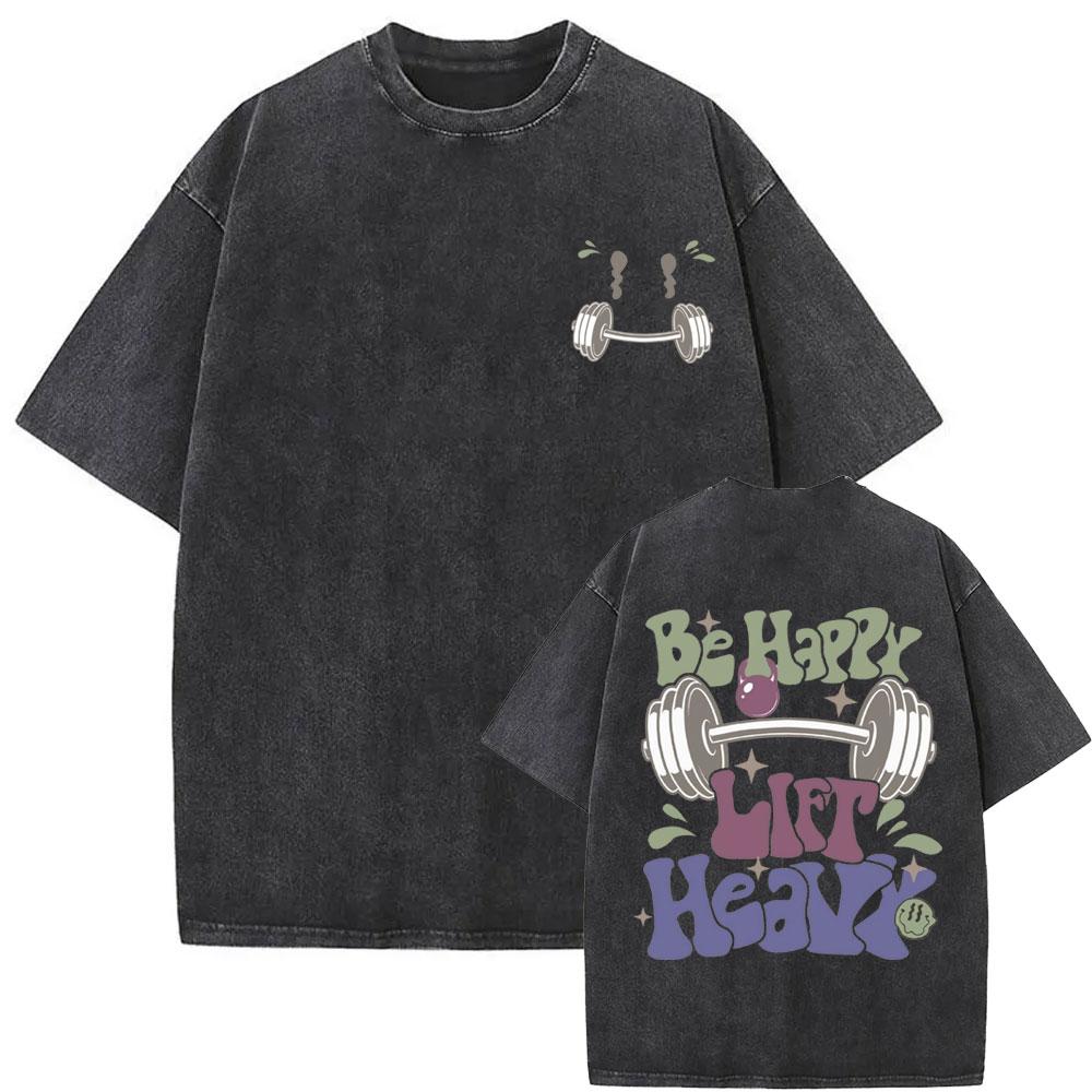Lifting ist meine Therapie Fitnessstudio Fitness Pumpenabdeckung T-Shirt Herren Damen Mode Vintgae Gewaschenes T-Shirt Männlich Kunst Ästhetisch Kurzarm