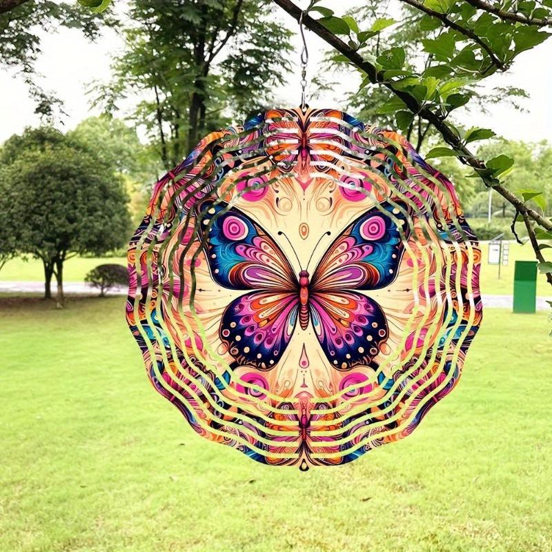 10 Inch Hanging Wind Spinner with 360 Degree Hook for Balcony Garden Decor Spring Summer Outdoor DecorationMetal Wind Chimes for Home Decor