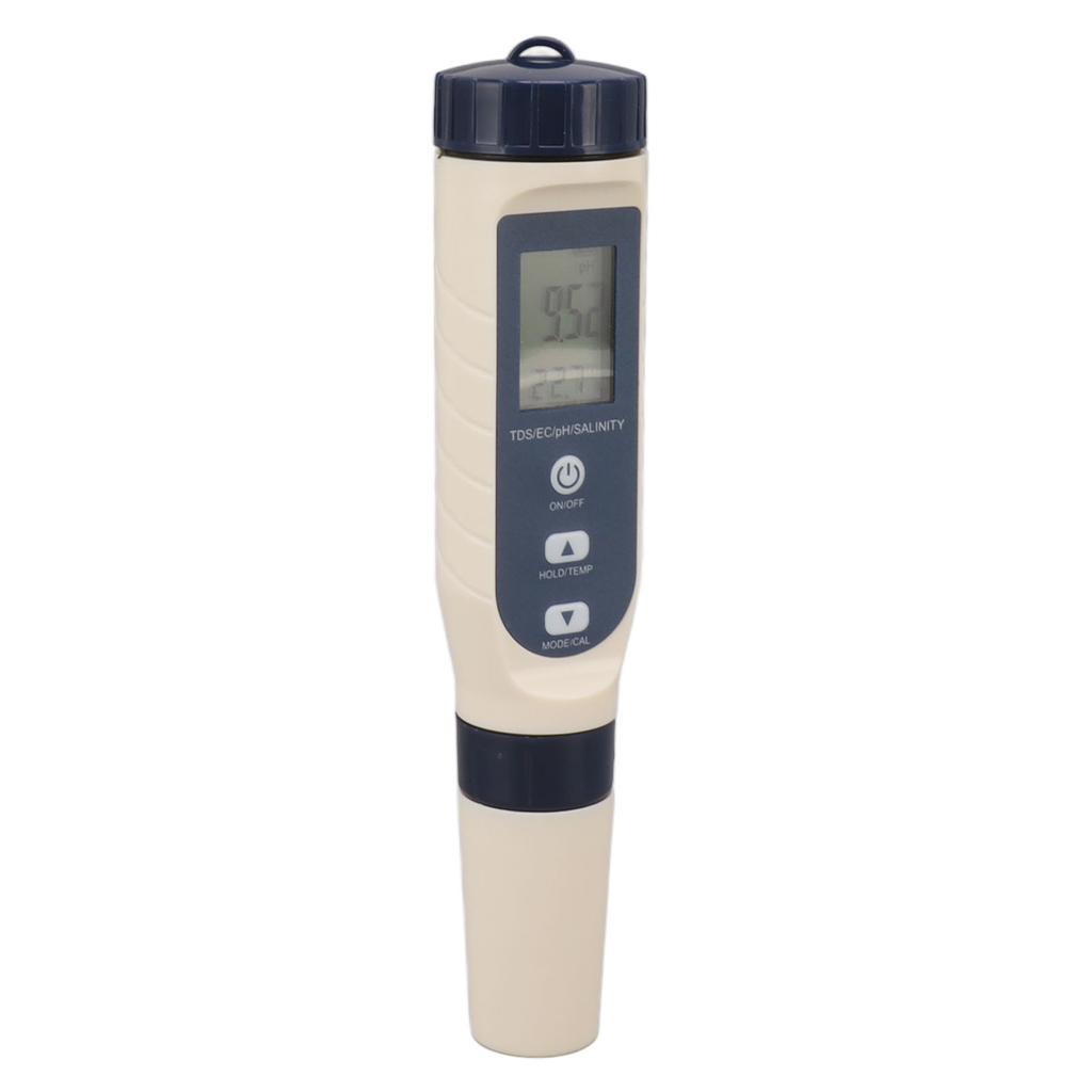 5 In 1 Water Quality Tester TDS EC PH TEMP SALT IP65 Waterproof Multifunction Water Meter with