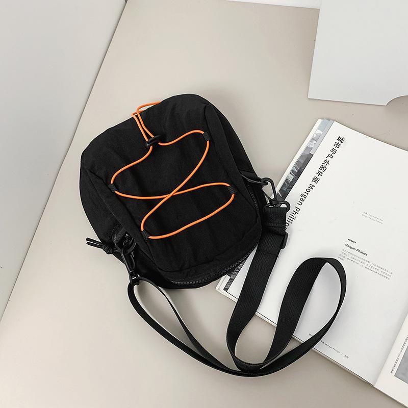 Crossbody bag women's contrasting color small bag ins trendy brand men's cross rope knot shell bag commuting versatile lightweight shoulder bag