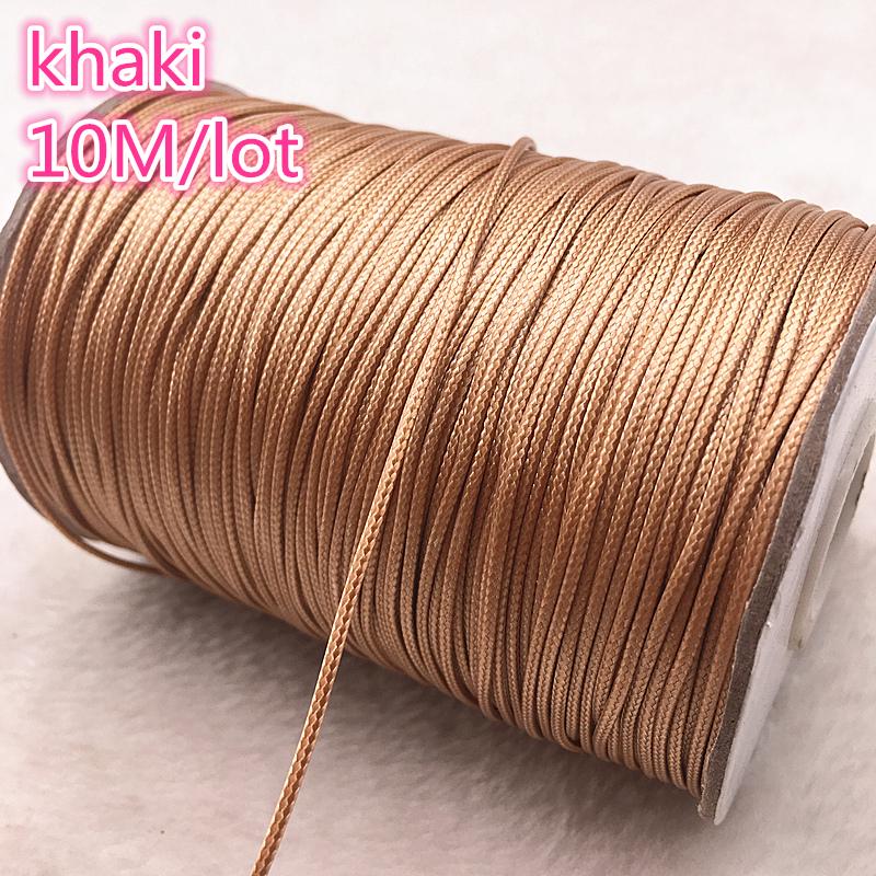 10 meters 1mm Waxed Cotton Cord Waxed Thread Cord String Strap Necklace Rope Bead DIY Jewelry Making For shamballa Bracelet