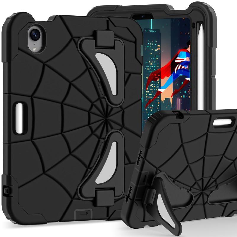 Spider-Man Themed Silicone Case With Kickstand IPad Mini 7 6 Kids Shockproof Full Cover Protective Shell