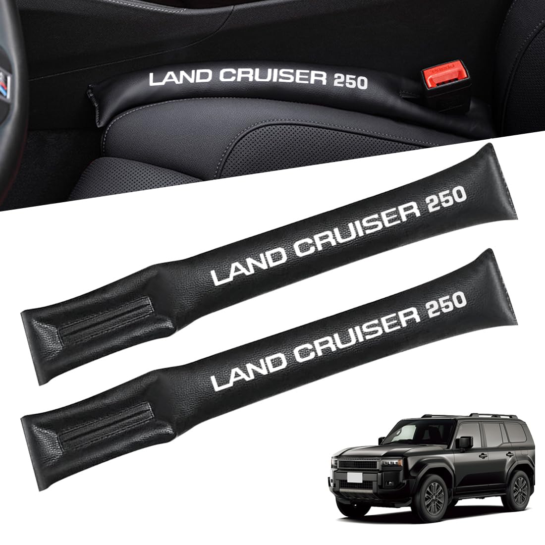 

OuTLife Новый Land Cruiser 250 Эксклюзивный 250 Серия Подушка-заполнитель зазора сиденья, Зазор сиденья автомобиля Free size чёрный