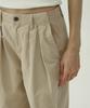 MAGOODGAN Patro 4811 Washed Double-Pleat Wide Fit Beige Chino Pants