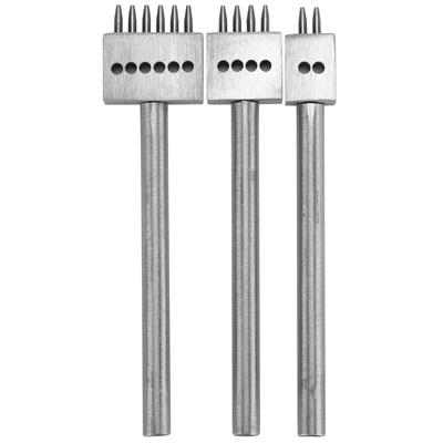 3 szt. Prong Craft szycie dziurkacz narzędzie Prong DIY ręcznie robione do szycia sznurowanie narzędzie rzemieślnicze