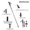 Modern Style Lightweight Carbon Fiber Hiking Poles EVA Handle Foldable Non-Slip Portable Durable Climbing Trekking Stick