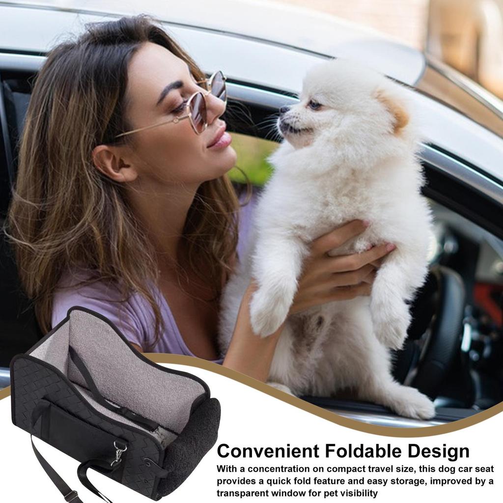 Dog Car Seat Under 14lbs Dog Seat For Car Portable Cushion Booster Carrier Bed Foldable For Outdoor Stroller Travel Backseat