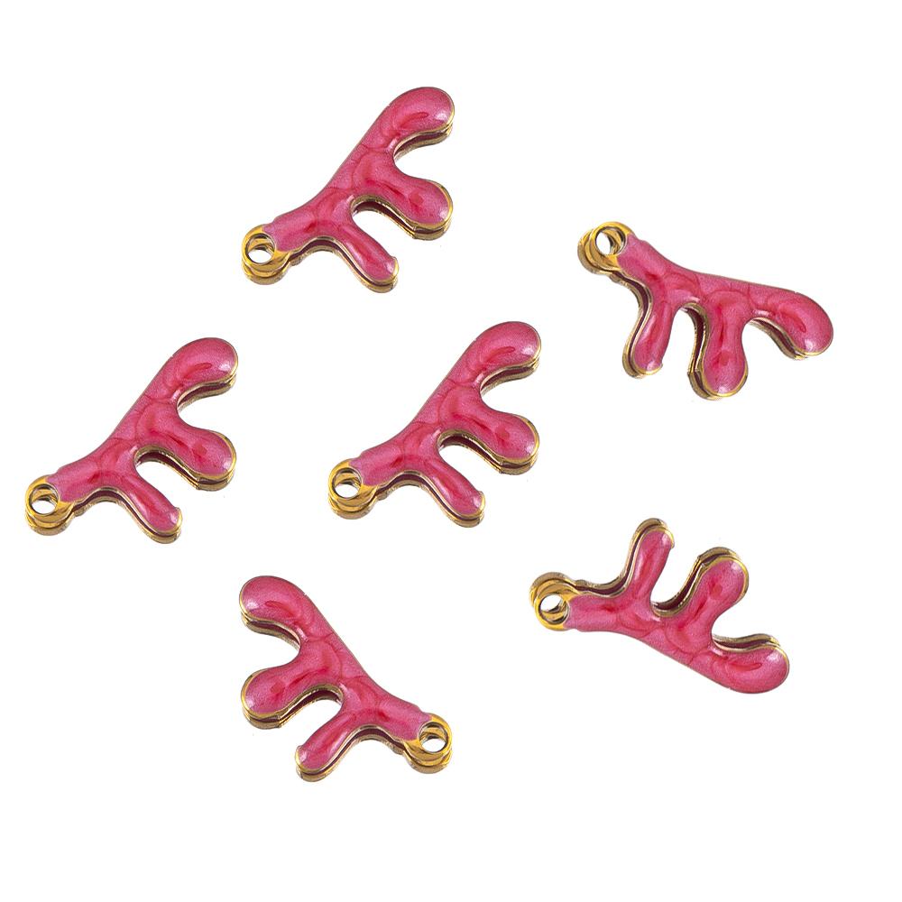 10pcs New Stainless Steel Colorful Marine Coral Starfish Fish Seaweed Charm Necklace Earring Pendant Base for DIY Jewelry Making