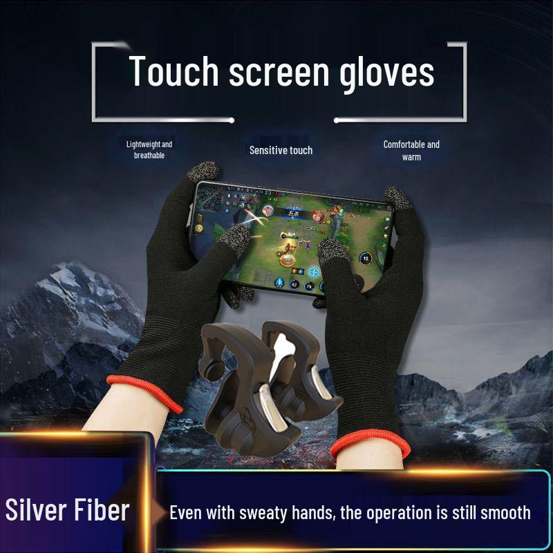 Controller Metalic pentru Jocuri pe Mobil cu Patru Degete și Buton Mecanic Fizic pe Spate