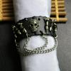 European-American Punk Skull Rivet Leather Men's Bracelet