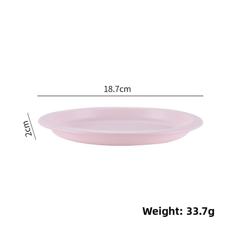 Plastikteller - Kreative bunte runde Teller - Haushaltsteller gegen Herunterfallen - Buffet-Salatplatten - Pastateller - Obstteller