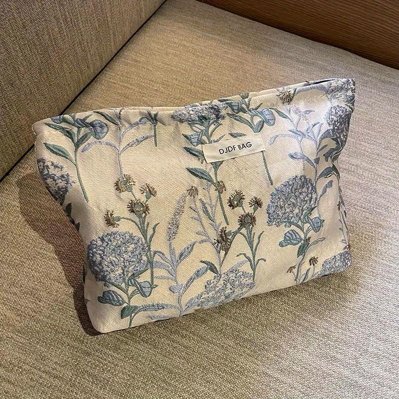 Borsa per Trucco da Donna Grande Capacità Assorbente Igienico Trucco Ritocco Forniture Borsa Portaoggetti Borsa da Toilette