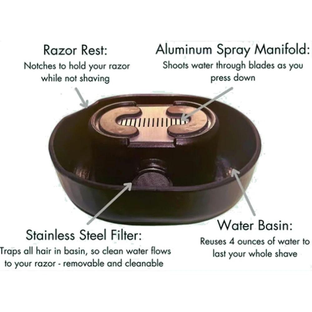 Kein Strom erforderlich Rasierer Spüler Reiniger Manueller Rasierer Aufbewahrungsständer Tragbarer Rasierer Spüler Männer