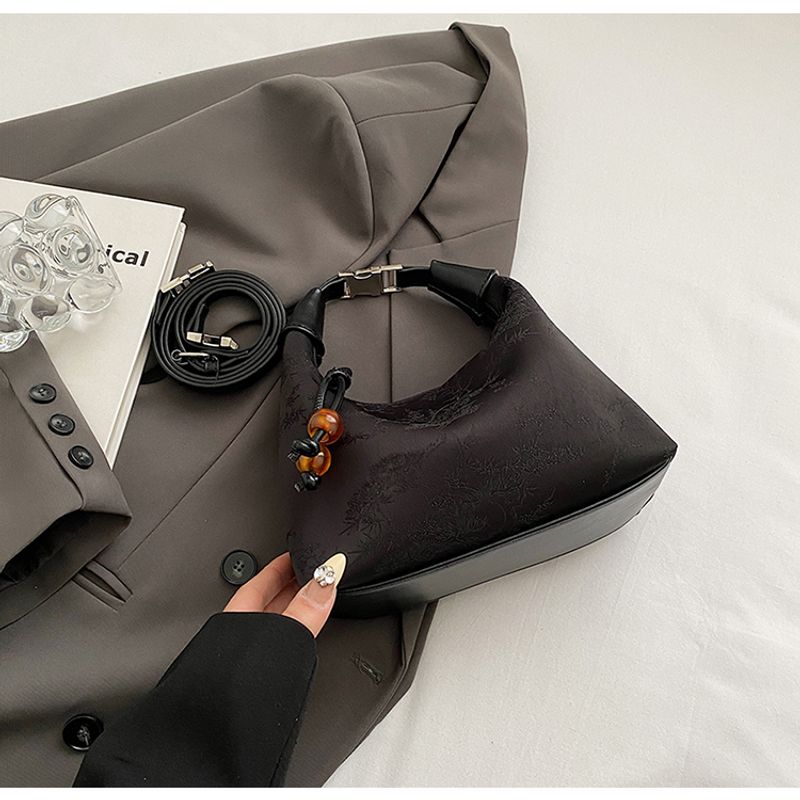 

New Chinese Style Summer Shoulder Messenger Bag Chinese Style Embroidery Black