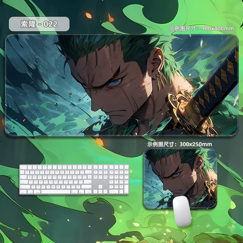 High Quality Roronoa Zoro ONE PIECE Leather Mouse Pad Oversized Small Cartoon Office Game E-sports Computer Keyboard Pad Table Mat Animation Periphery
