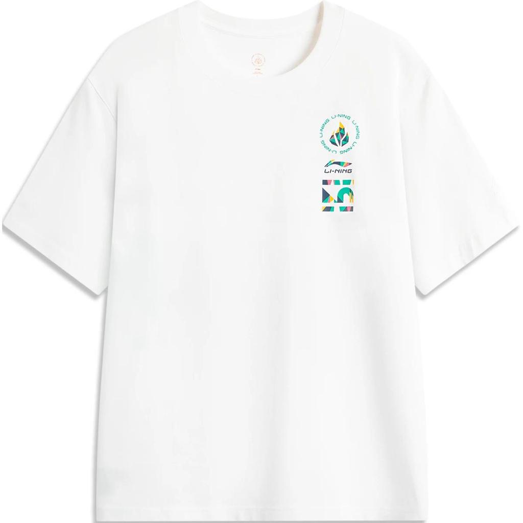Li Ning T Shirt Unisex Standard White AHSUC19-1