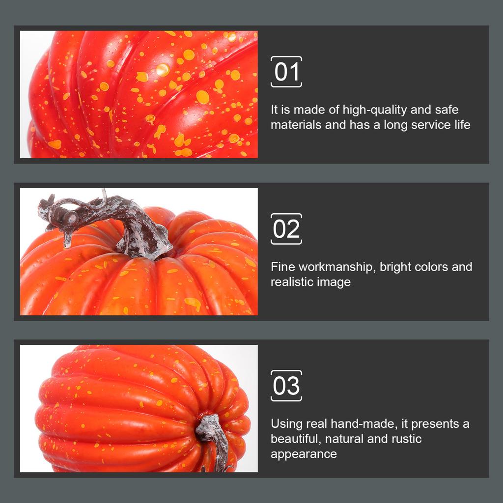 7Pcs Halloween Pumpkin Ornaments Simulated Pumpkin Decorative Props for Party Home Decor Harvest Festival Halloween Supplies