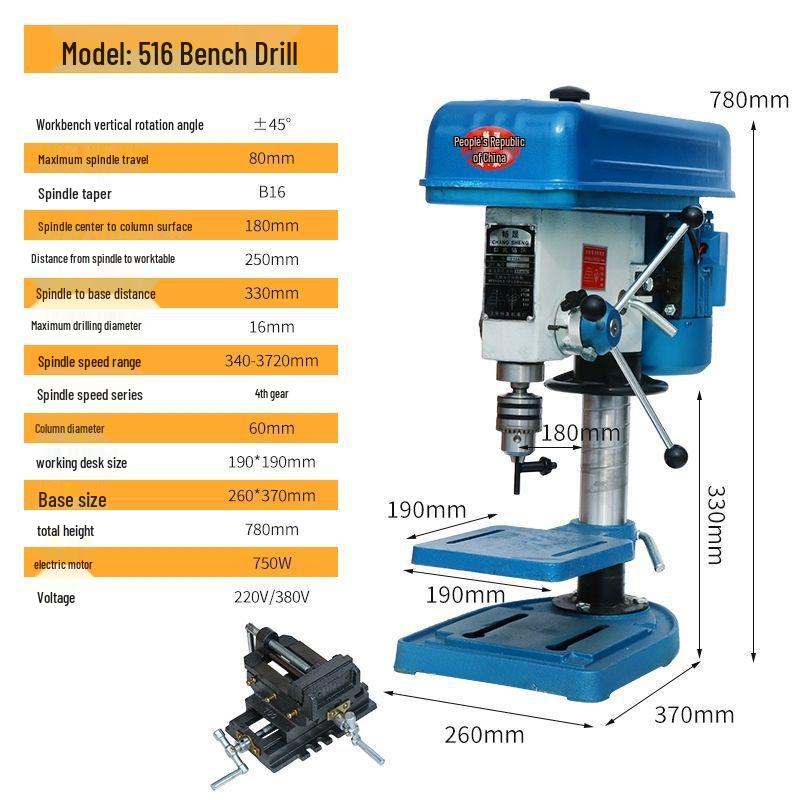 Genuine Multi-functional 16-Spindle 550W/750W 220V Drill Press - Industrial & Household Use