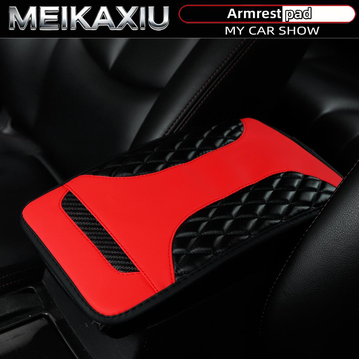 Трехмерная вышитая накладка на подлокотник автомобиля из ПУ-кожи с кристаллами и углеродным волокном, накладка на центральную консоль, автомобильное украшение, 32x19 дюймов