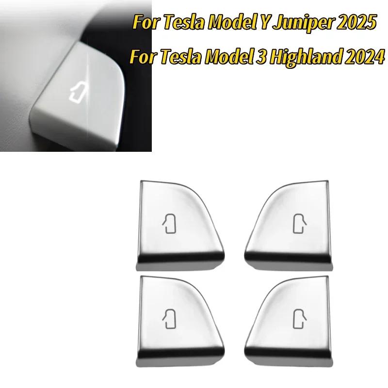 For Tesla New Model Y Launch Juniper 2025 and New Model 3 Highland 2024 Door Lock Switch Open Button Cover Protector