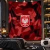 Wall Hanging Tapestry Poland Football Print Cloth for Living Room Bedroom Home Decor