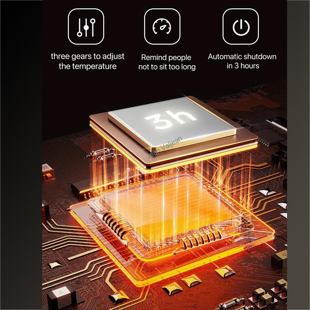 Mouse Pad elétrico de aquecimento para escritório, mesa digital com display, aquecimento de inverno, tapete de mesa à prova d'água