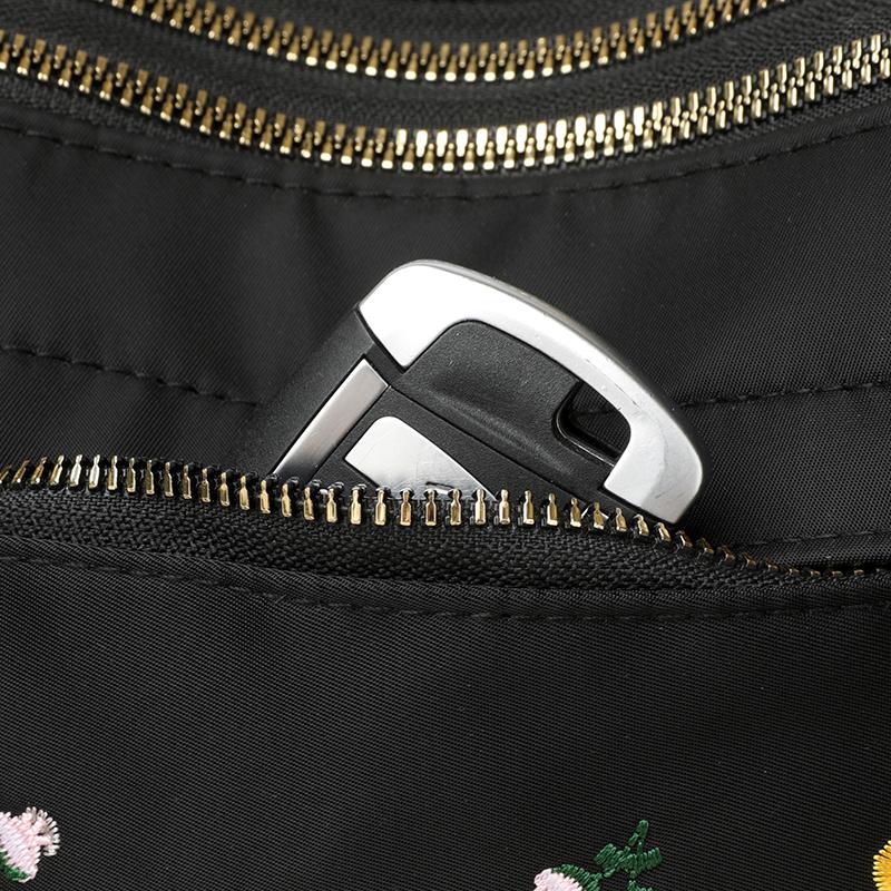Multi-layer Nylon Large-capacity Women Bag Fashion Embroidery  Lady One-shoulder Crossbody Bag