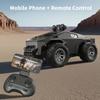 FPV remote control truck with camera and real-time video, 1:28 scale APP control remote control car, 2.4GHz two-speed, alloy body, adjustable lights