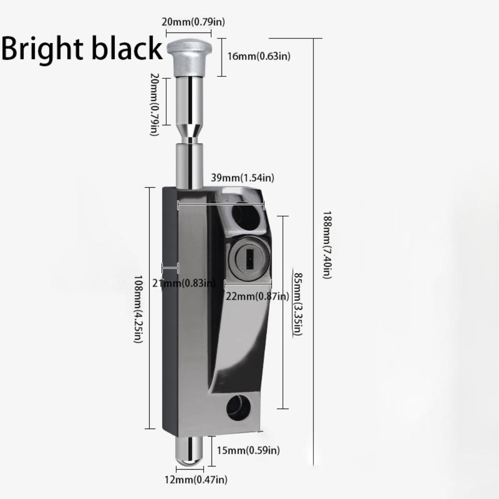 Aluminum Alloy Framed Door Lock Double Door Lock Revolving Lock Floor Bounce Door Lock Anti-Theft Mortise Lock Glass Door