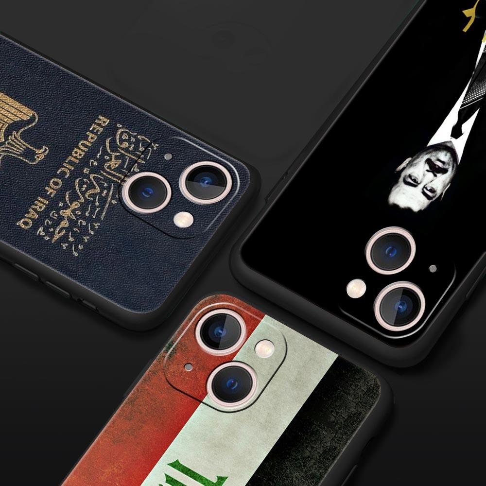 Saddam Hussein Iraq Flag For iPhone 11 12 13 15 16 14 Pro Max Phone CaX XR XS 7 8 Plus 2020 Black Soft Silicone Cover Funda