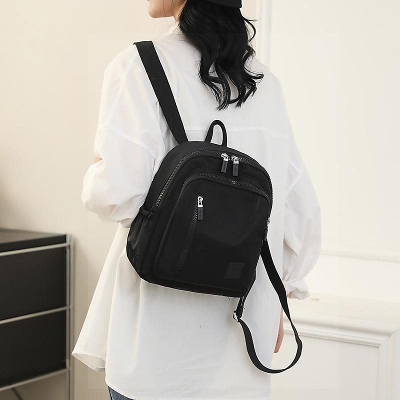 Women's Travel Small Backpack Lightweight Nylon Student Schoolbag