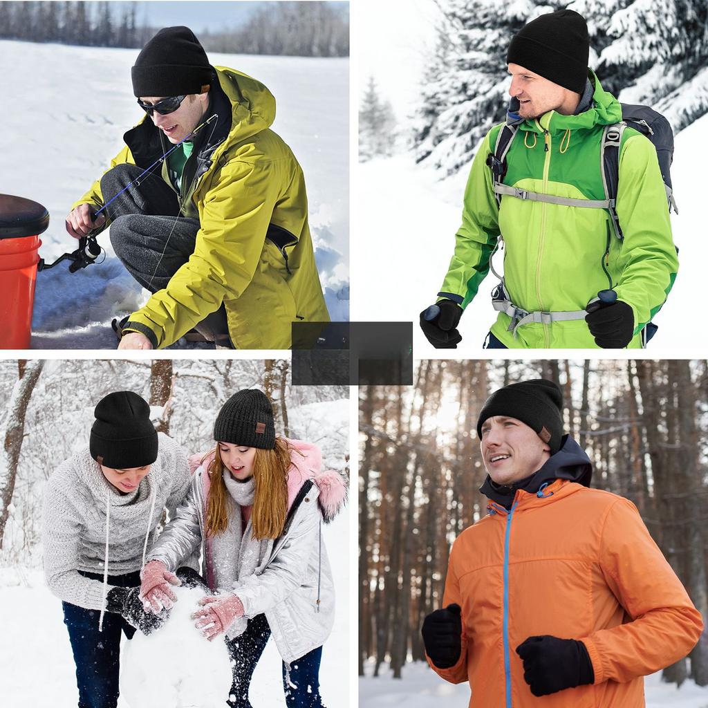 European and American Winter Knitted Hat Couples Curly Woolen Hat Men and Women Outdoor Cycling Skiing Cold Hat