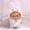 38cm Labubu Plush Doll Casual Outfit Set with Hat (Clothes Only)