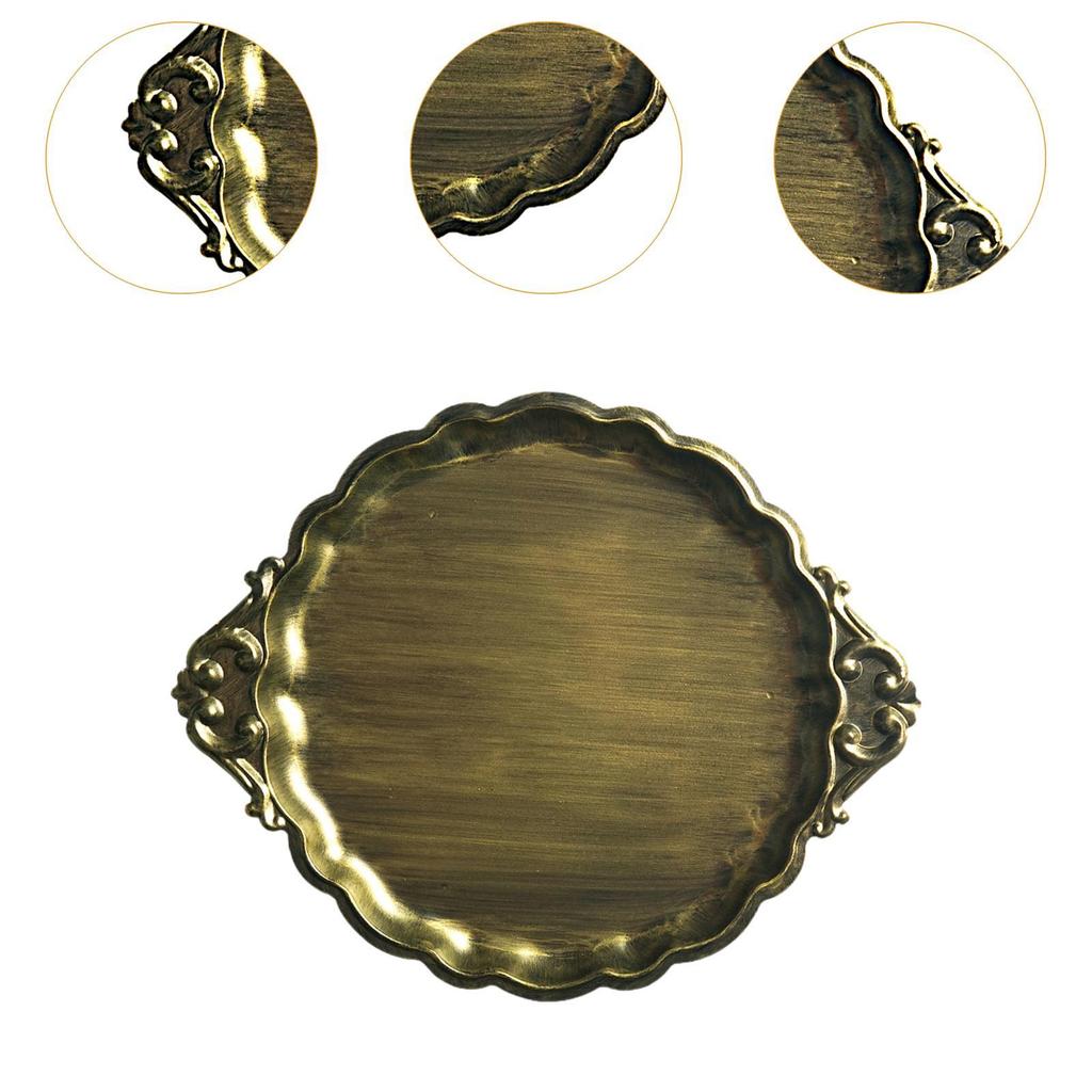 Decorative Tray Plate Jewelry Multipurpose Elegant Storage Vintage Photography