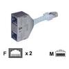 Répartiteur De Réseau/téléphone - BTR - Cable Sharing Adapter Pnp 2 - RJ-45 (F) - RJ-45 (M) - Gris