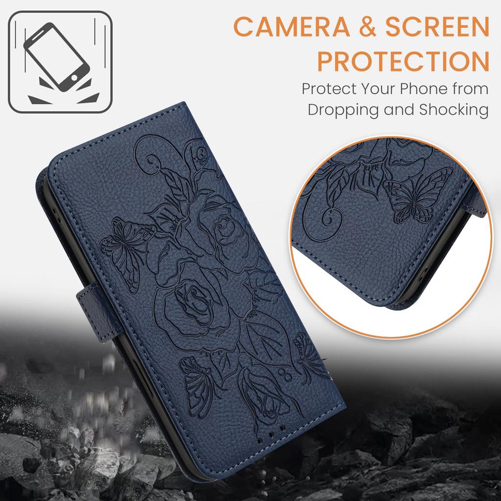 Flower Pattern Leather Flip Wallet Phone Case for Motorola Moto G67 G86 G56 G06 G75 G55 G35 G15 G05 G84 Protective Cover
