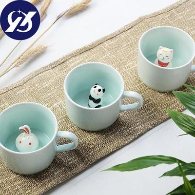 Chegam novas canecas de cerâmica criativas de desenho animado, animais fofos, café, leite, chá, xícaras de 220ml, novidades, presentes de aniversário, canecas