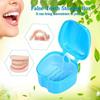 Denture Bath Box Organizer Dental Box False Teeth Storage Box with Hanging Net Container Teeth Cases Artificial Tooth Boxes