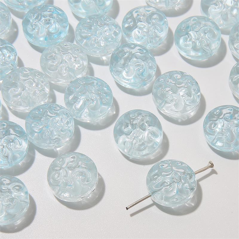 Transparent Two-Color Meander Glass Beads for DIY Bracelet Making