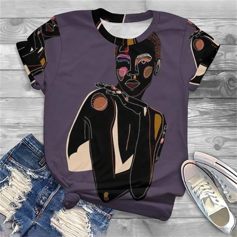 Bohemia Girl 3d Printed Kids Adult T-shirt Summer Women's Casual Outdoor Girl Short Sleeve Tees Top Pullover