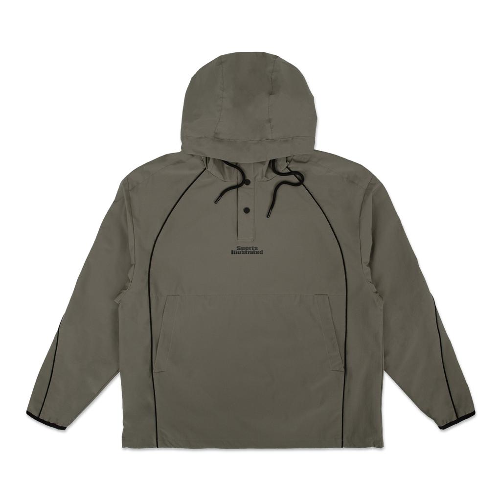 Sports Illustrated Reflective Hooded Anorak Jumper (Khaki)