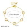Gold Plated Mother of Pearl Heart Necklace Earrings Set Dainty Love Pendant Jewelry