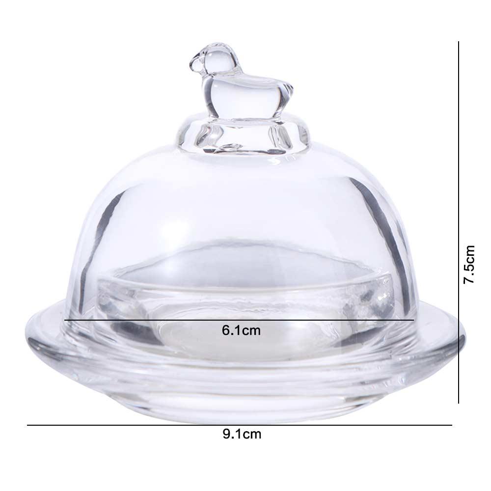 with Dust Cover Storage Tray Glass Dessert Plate Multi-Function Cake Display Plate  Fruit