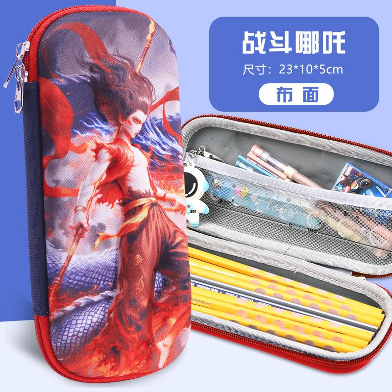 New stationery box for primary school students, cartoon pencil case, three-dimensional pencil case, anti-drop Korean version