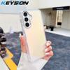 KEYSION Fashion Laser Gradient Colorful Phone Case for Samsung A54 5G A34 A24 A14 TPU+PC Shockproof Back Cover for Galaxy A04S