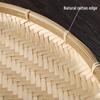 Large Round Bamboo Woven Winnowing and Drying Basket Tray